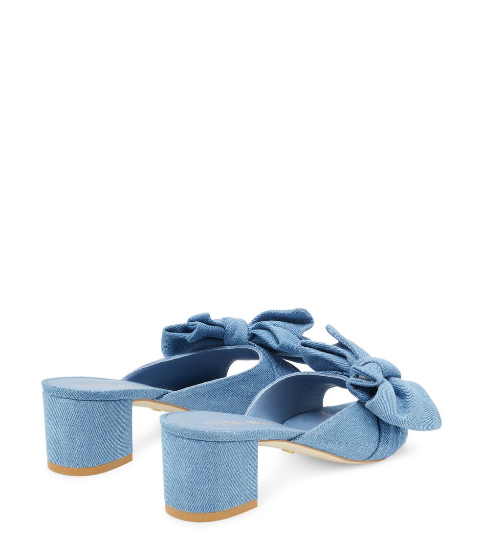 Stuart Weitzman LOVEKNOT 50 BLOCK SLIDE en LAVADO de Mujer | Stuart Weitzman® Outlet