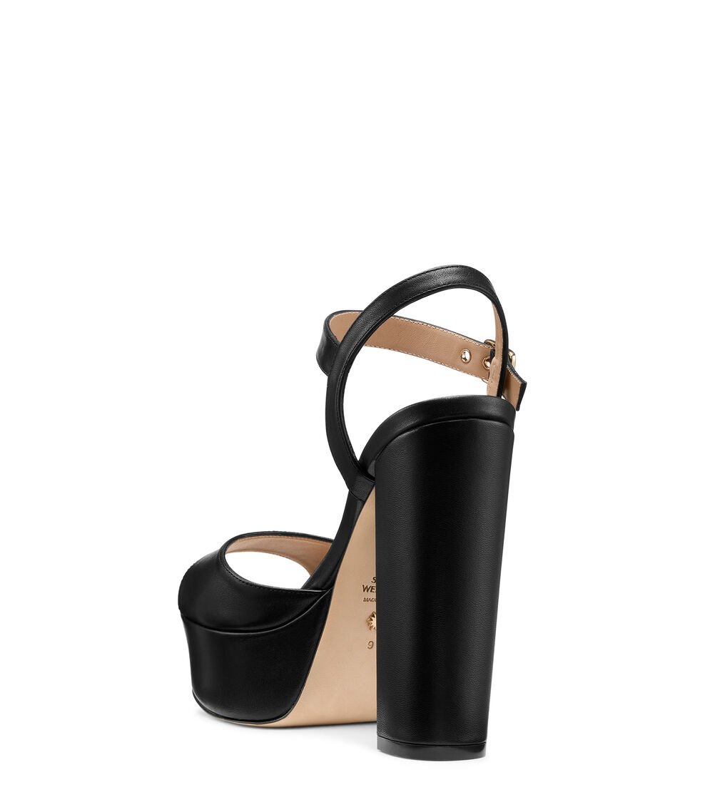 Stuart Weitzman RYDER 95 PLATFORM SANDAL en NEGRO de Mujer | Stuart Weitzman® Gran oferta