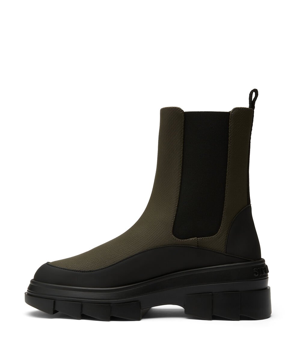 Stuart Weitzman NOHO CHELSEA BOOTIE en MILITAR de Mujer | Stuart Weitzman® Mejor oferta