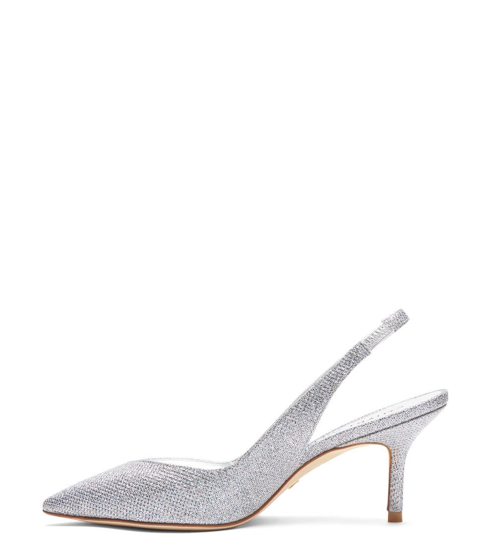 Stuart Weitzman EVA 75 SLINGBACK en PLATA de Mujer | Stuart Weitzman® Últimos 3 días