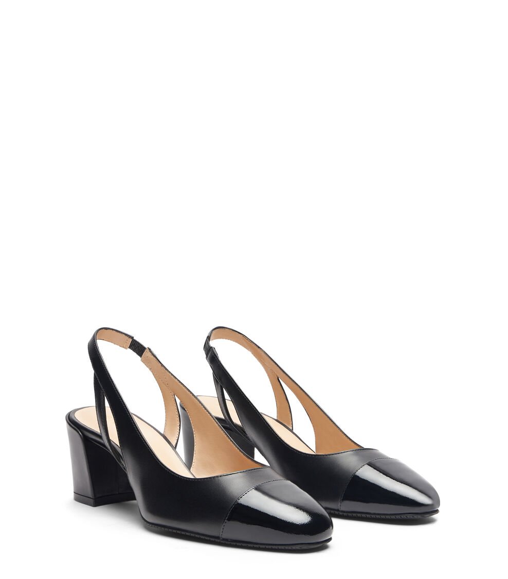 Stuart Weitzman SLEEK 50 SLINGBACK en NEGRO de Mujer | Stuart Weitzman® Último día