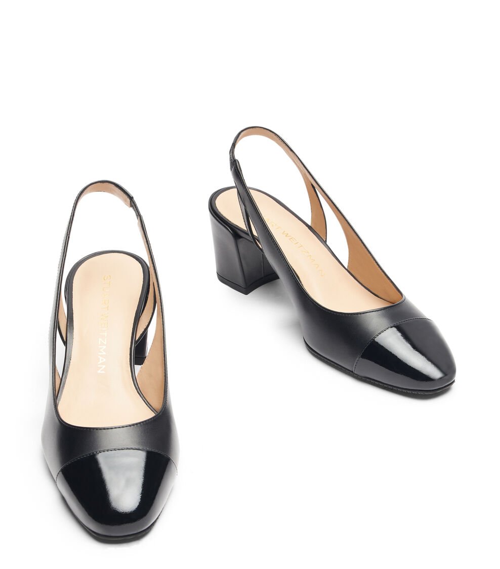 Stuart Weitzman SLEEK 50 SLINGBACK en NEGRO de Mujer | Stuart Weitzman® Último día