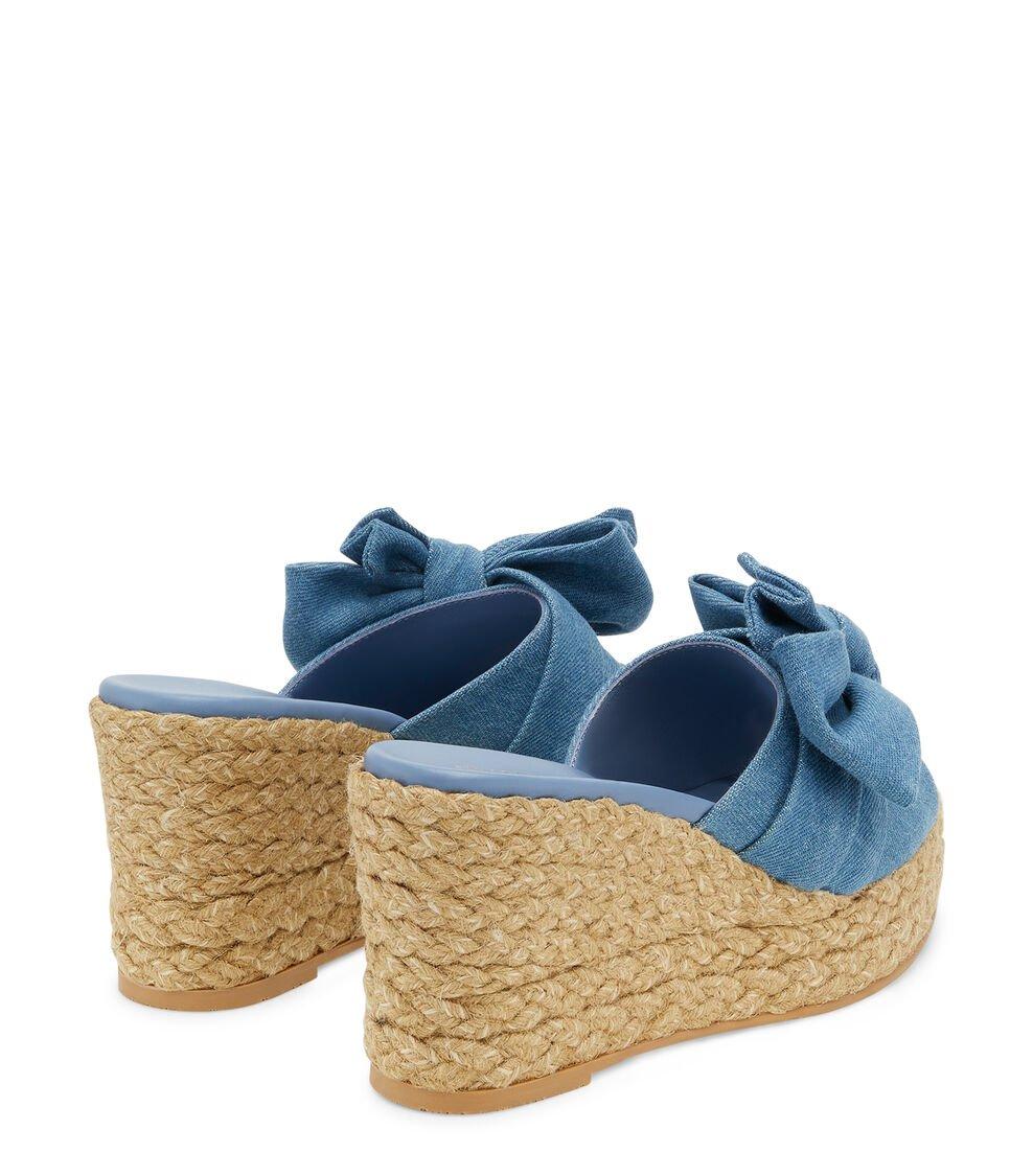Stuart Weitzman LOVEKNOT ESPADRILLE WEDGE SLIDE en LIGHT de Mujer | Stuart Weitzman® Oferta especial de fábrica
