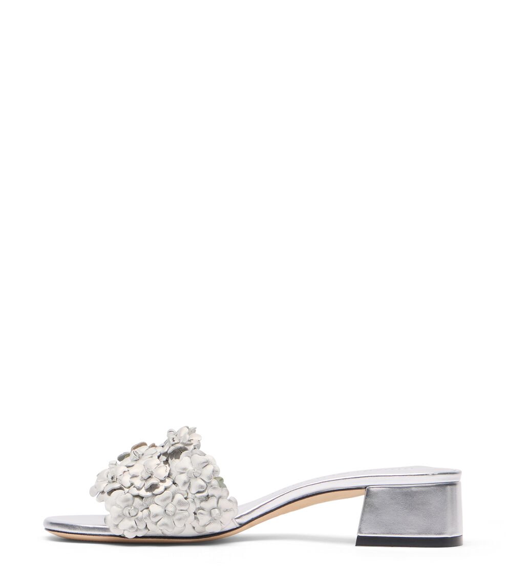 Stuart Weitzman MEADOW 35 SLIDE en PLATA de Mujer | Stuart Weitzman® Superdescuento