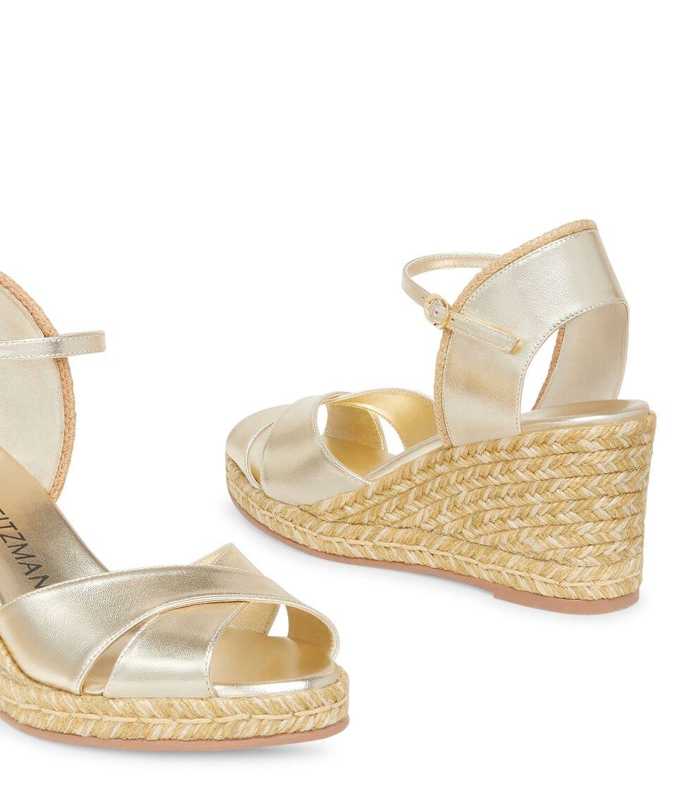 Stuart Weitzman MIRELA II ESPADRILLE WEDGE en OROCLARO de Mujer | Stuart Weitzman® Liquidación