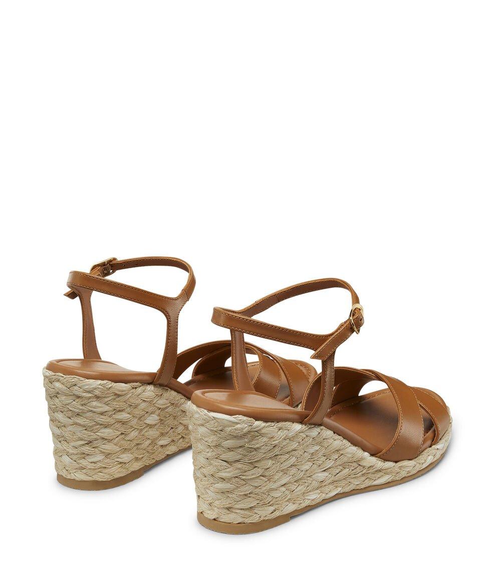 Stuart Weitzman DAYNA ESPADRILLE WEDGE en MACCHIATO/NATURAL de Mujer | Stuart Weitzman® Envío internacional gratuito