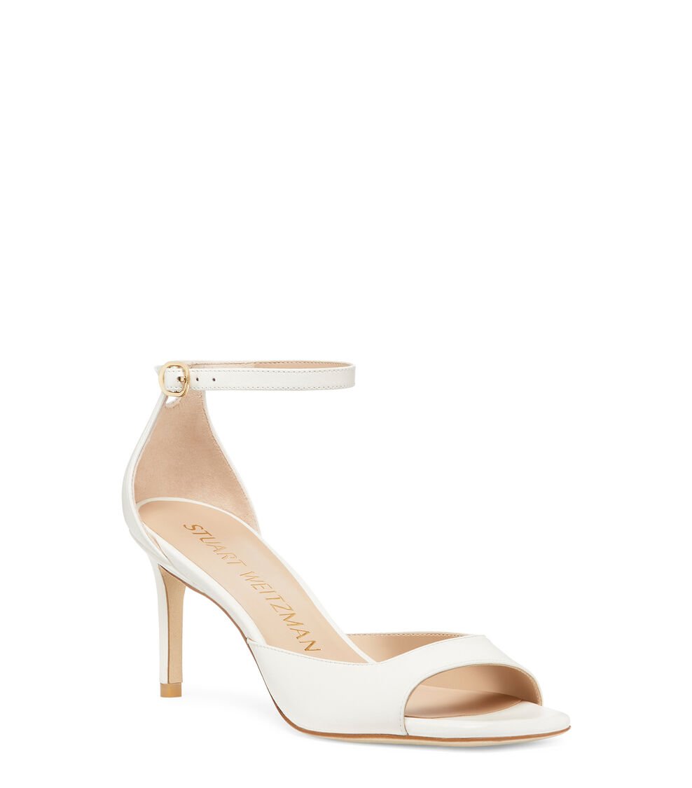 Stuart Weitzman NUDISTIA 75 SANDAL en CREMA de Mujer | Stuart Weitzman® Tienda de fábrica