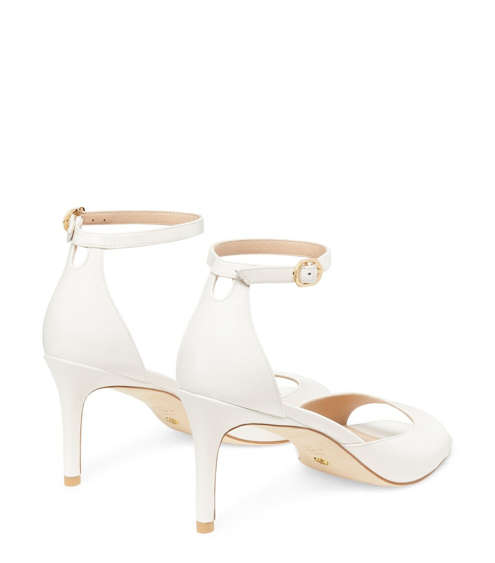 Stuart Weitzman NUDISTIA 75 SANDAL en CREMA de Mujer | Stuart Weitzman® Tienda de fábrica