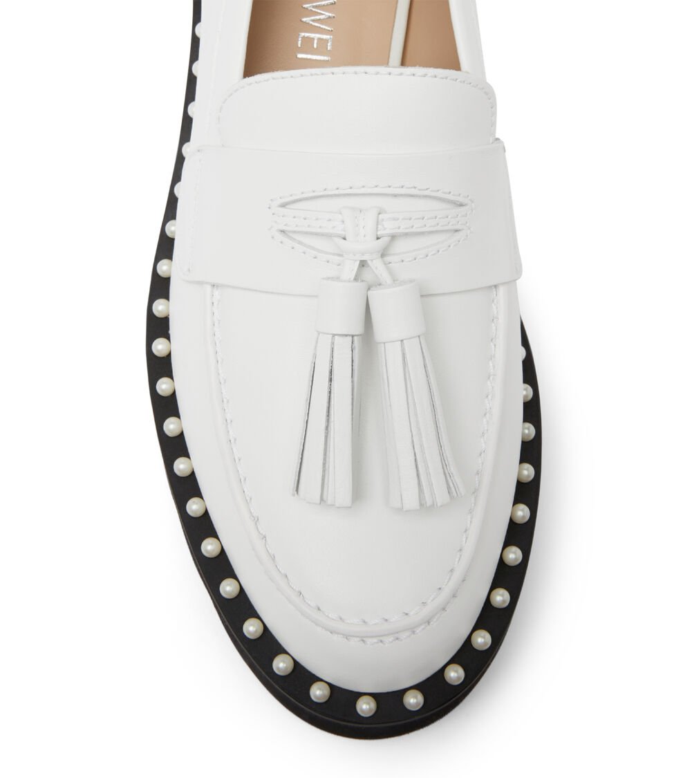 Stuart Weitzman MILA LIFT PEARL LOAFER en BLANCO de Mujer | Stuart Weitzman® Última moda