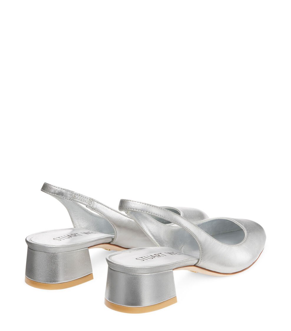 Stuart Weitzman VIVIENNE 35 SLINGBACK en PLATA de Mujer | Stuart Weitzman® Grandes ahorros