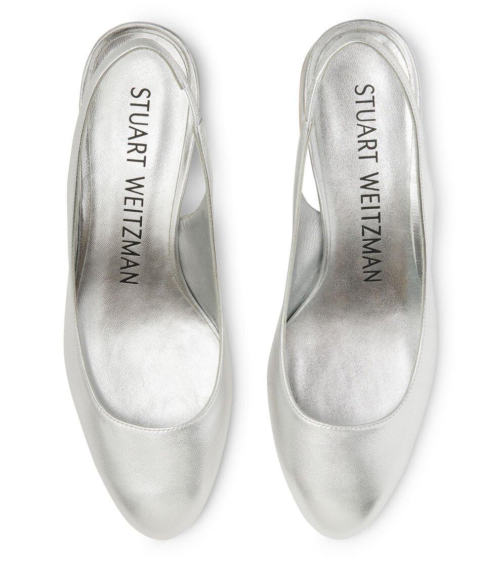 Stuart Weitzman VIVIENNE 35 SLINGBACK en PLATA de Mujer | Stuart Weitzman® Grandes ahorros