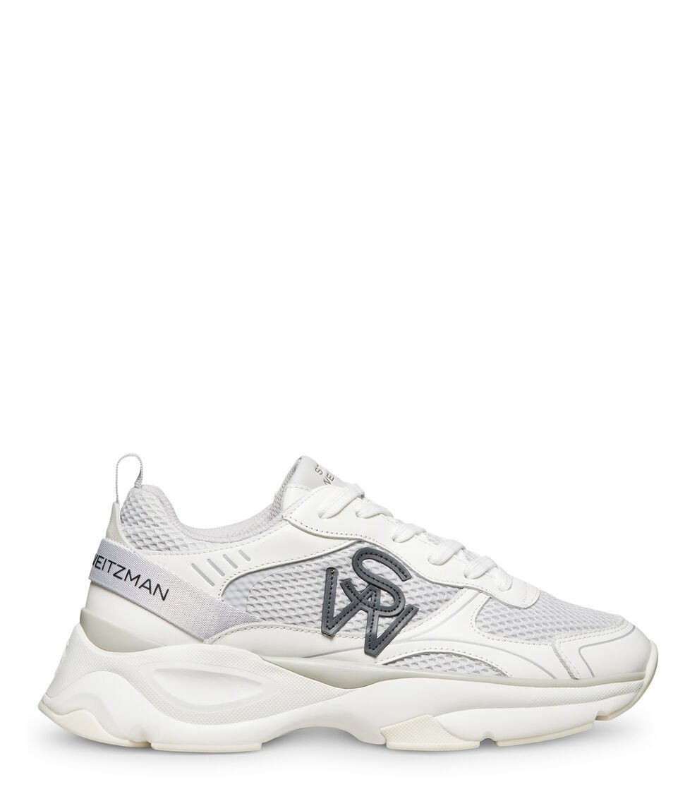 Stuart Weitzman SW TRAINER en GRIS BLANCO de Mujer | Stuart Weitzman®
