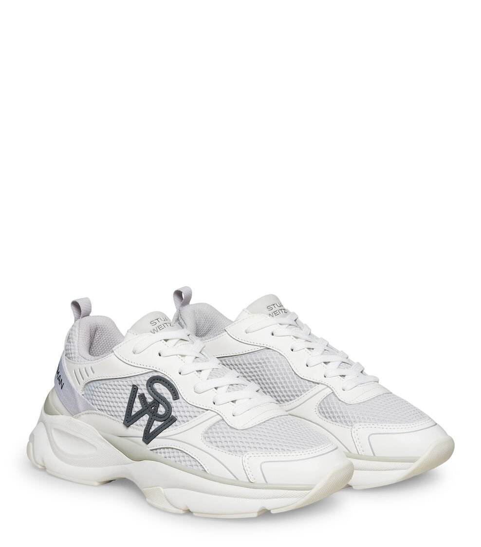 Stuart Weitzman SW TRAINER en GRIS BLANCO de Mujer | Stuart Weitzman® Rebajas de fin de temporada