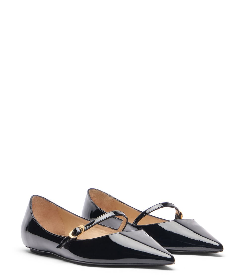 Stuart Weitzman EMILIA MARY JANE FLAT en NEGRO de Mujer | Stuart Weitzman® Precio ultrabajo