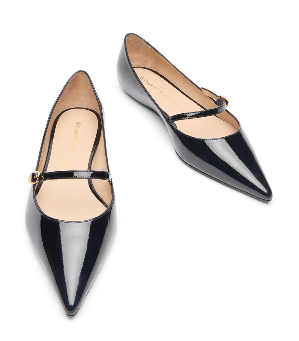 Stuart Weitzman EMILIA MARY JANE FLAT en NEGRO de Mujer | Stuart Weitzman® Precio ultrabajo