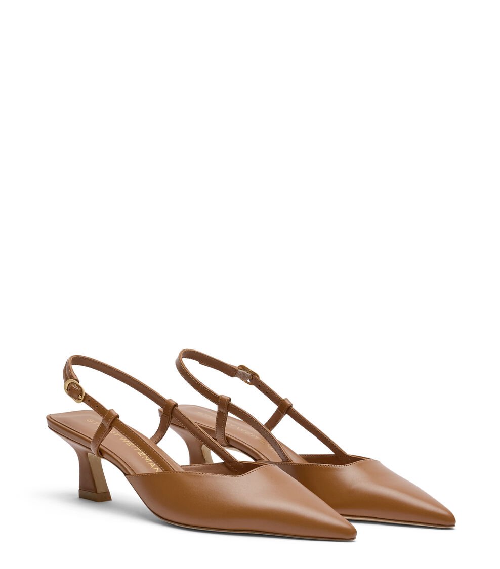 Stuart Weitzman VINNIE 50 SLINGBACK en AVELLANA de Mujer | Stuart Weitzman® Rebajas