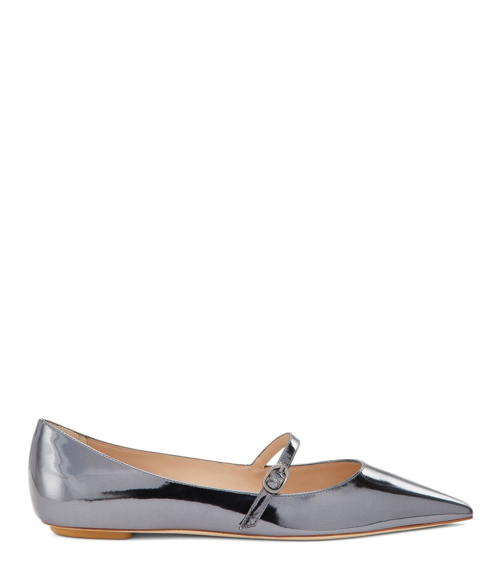 Stuart Weitzman EMILIA MARY JANE FLAT en GRIS FRESCO de Mujer | Stuart Weitzman® Ofertas