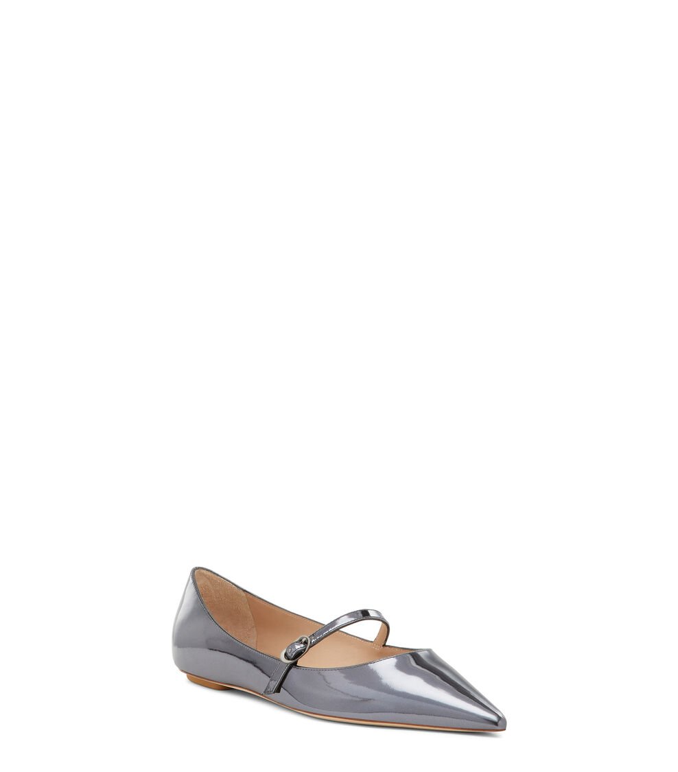 Stuart Weitzman EMILIA MARY JANE FLAT en GRIS FRESCO de Mujer | Stuart Weitzman® Ofertas
