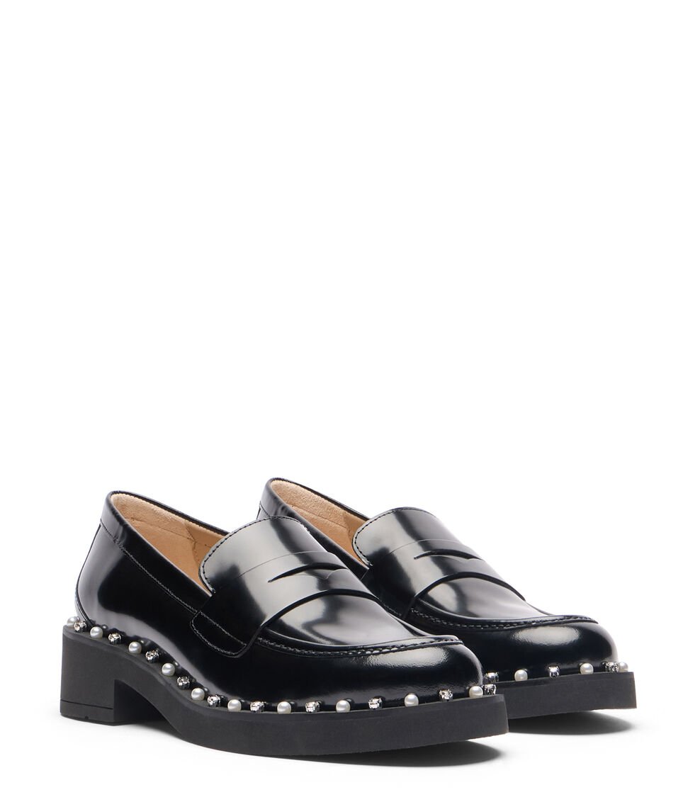 Stuart Weitzman REVERIE LOAFER en NEGRO de Mujer | Stuart Weitzman® Venta caliente