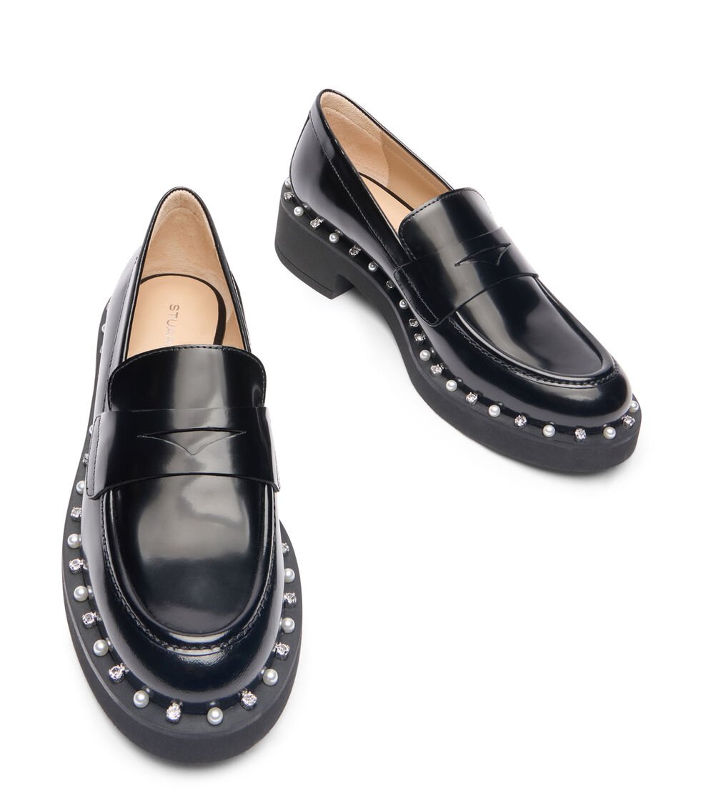 Stuart Weitzman REVERIE LOAFER en NEGRO de Mujer | Stuart Weitzman® Venta caliente