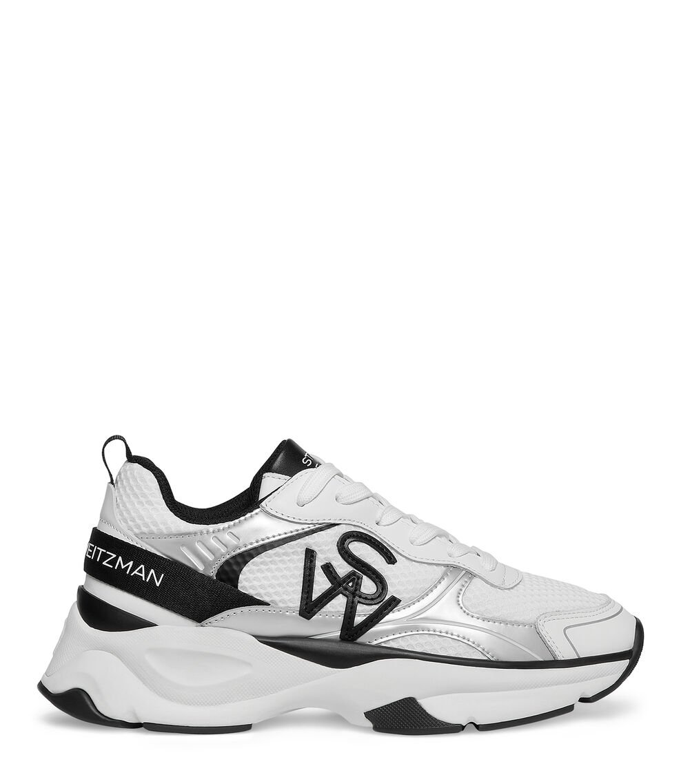 Stuart Weitzman SW TRAINER en BLANCO/NEGRO/GRIS de Mujer | Stuart Weitzman® Los más vendidos