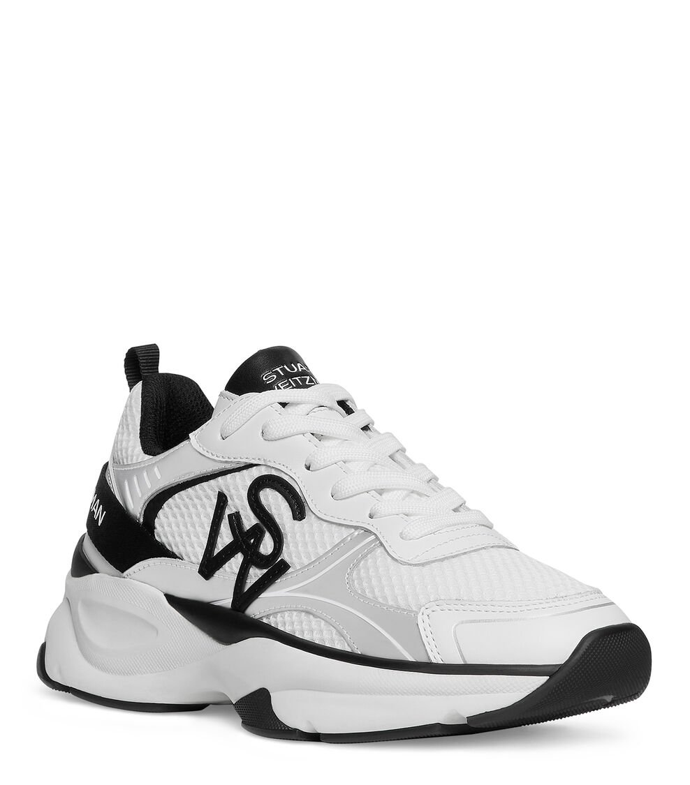 Stuart Weitzman SW TRAINER en BLANCO/NEGRO/GRIS de Mujer | Stuart Weitzman® Los más vendidos