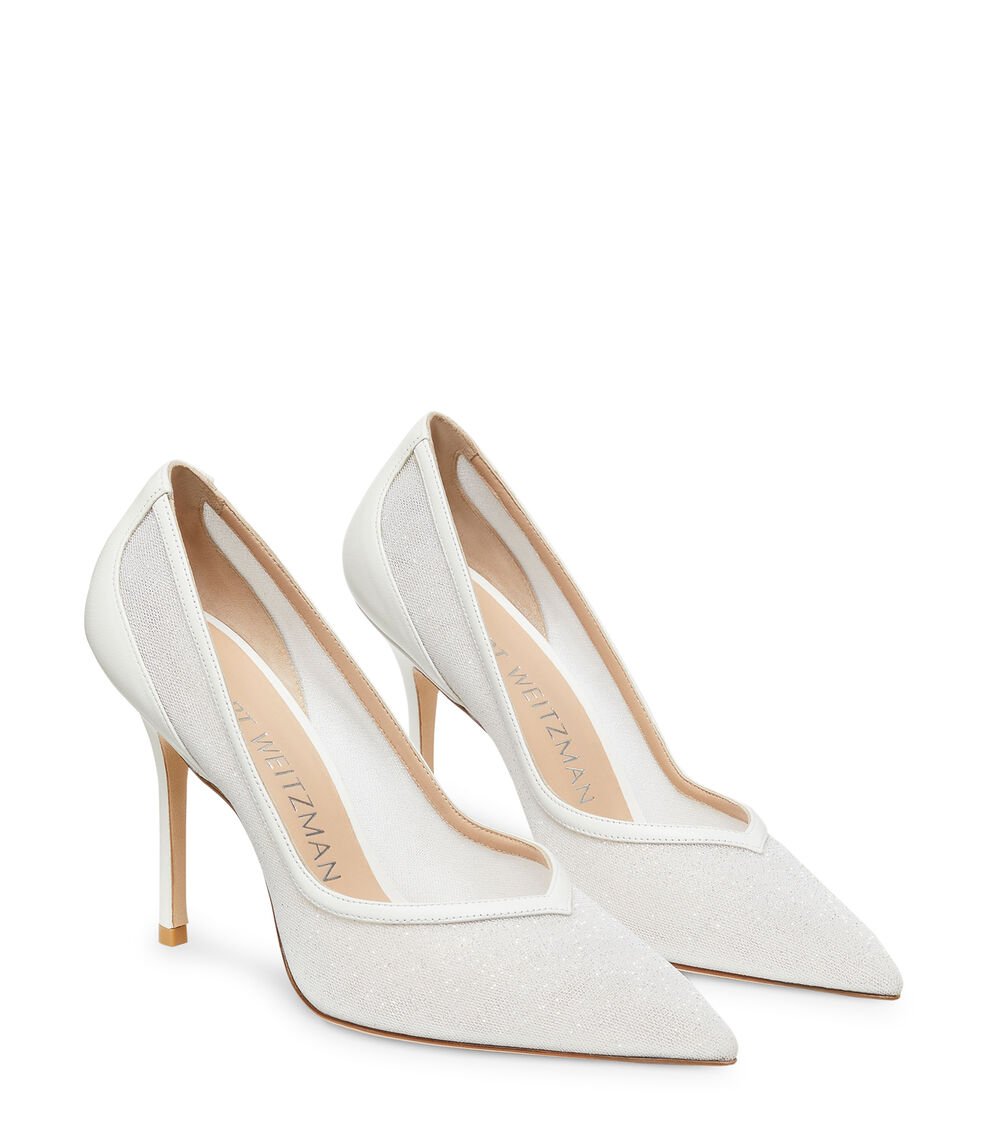 Stuart Weitzman EVA 100 PUMP en BLANCO de Mujer | Stuart Weitzman® Descuento