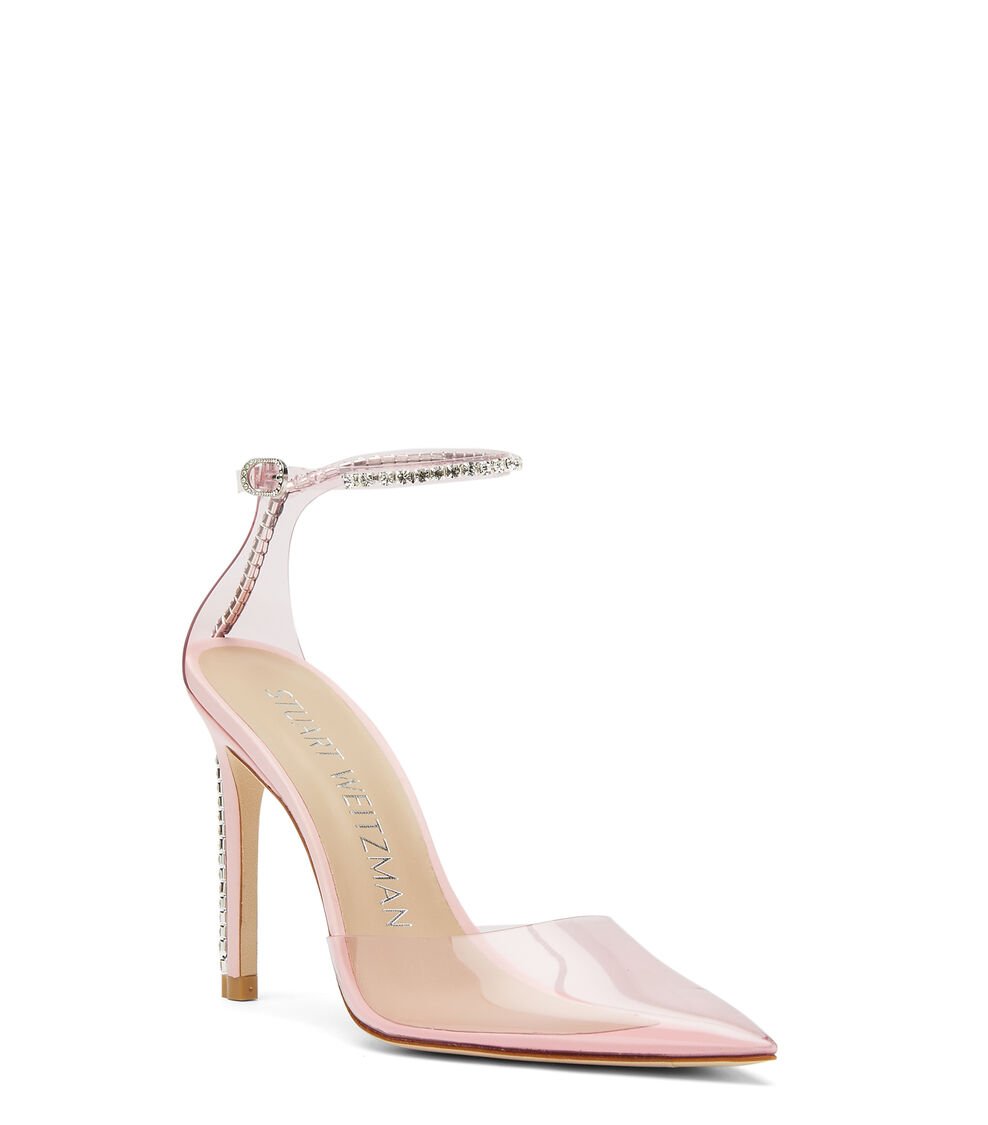 Stuart Weitzman GLAM 100 STRAP PUMP en ROSA de Mujer | Stuart Weitzman® Liquidación