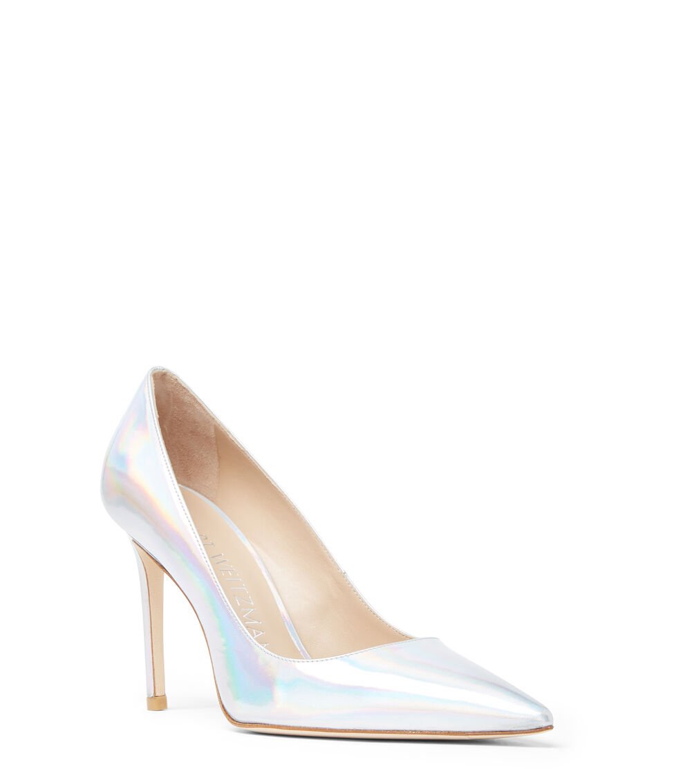 Stuart Weitzman STUART 100 PUMP en PLATEADO de Mujer | Stuart Weitzman® COMPRAR AHORA