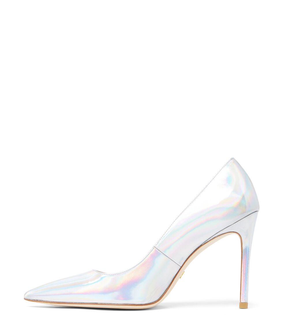 Stuart Weitzman STUART 100 PUMP en PLATEADO de Mujer | Stuart Weitzman® COMPRAR AHORA