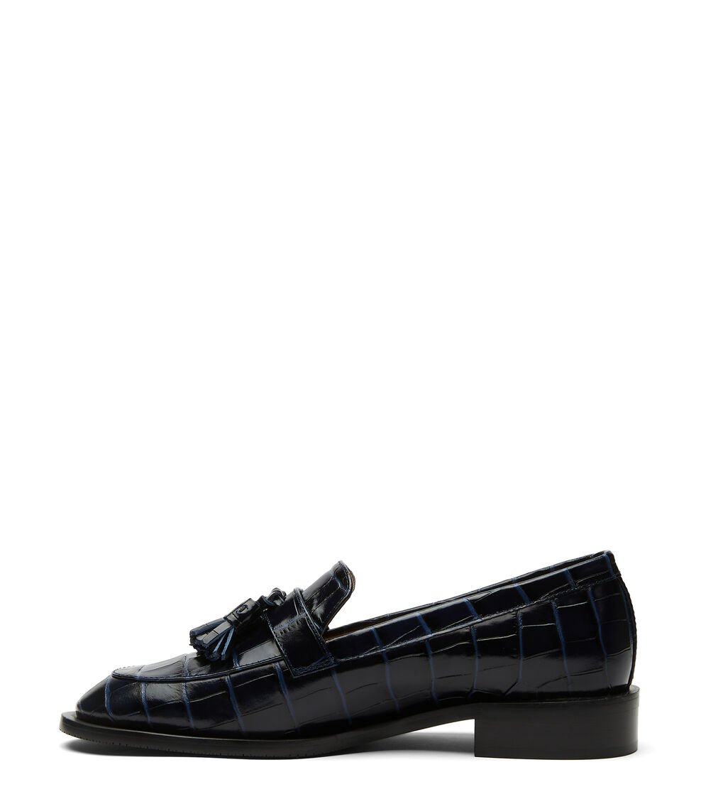 Stuart Weitzman SUTTON LOAFER en ÍNDIGO de Mujer | Stuart Weitzman® Precio de fábrica
