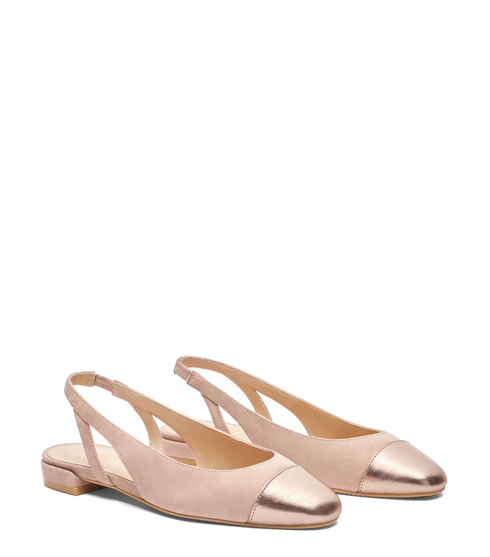 Stuart Weitzman SLEEK SLINGBACK en GAMUZA/BALLET de Mujer | Stuart Weitzman® Tienda de fábrica