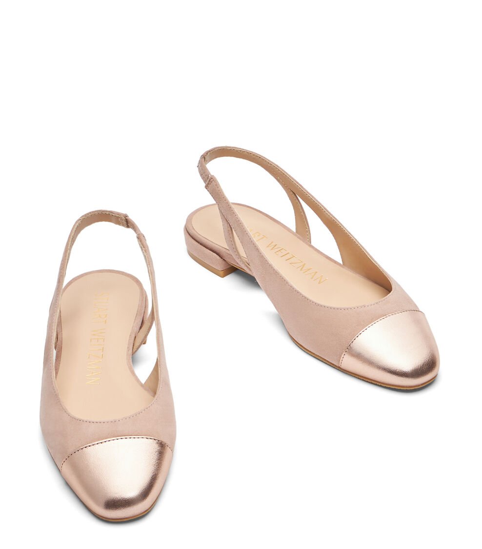 Stuart Weitzman SLEEK SLINGBACK en GAMUZA/BALLET de Mujer | Stuart Weitzman® Tienda de fábrica