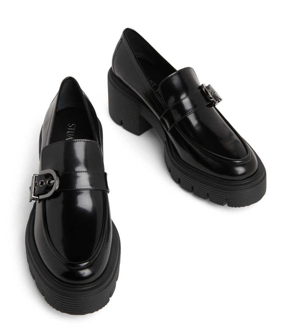 Stuart Weitzman MAVERICK SOHO LOAFER en NEGRO de Mujer | Stuart Weitzman® Libre de impuestos
