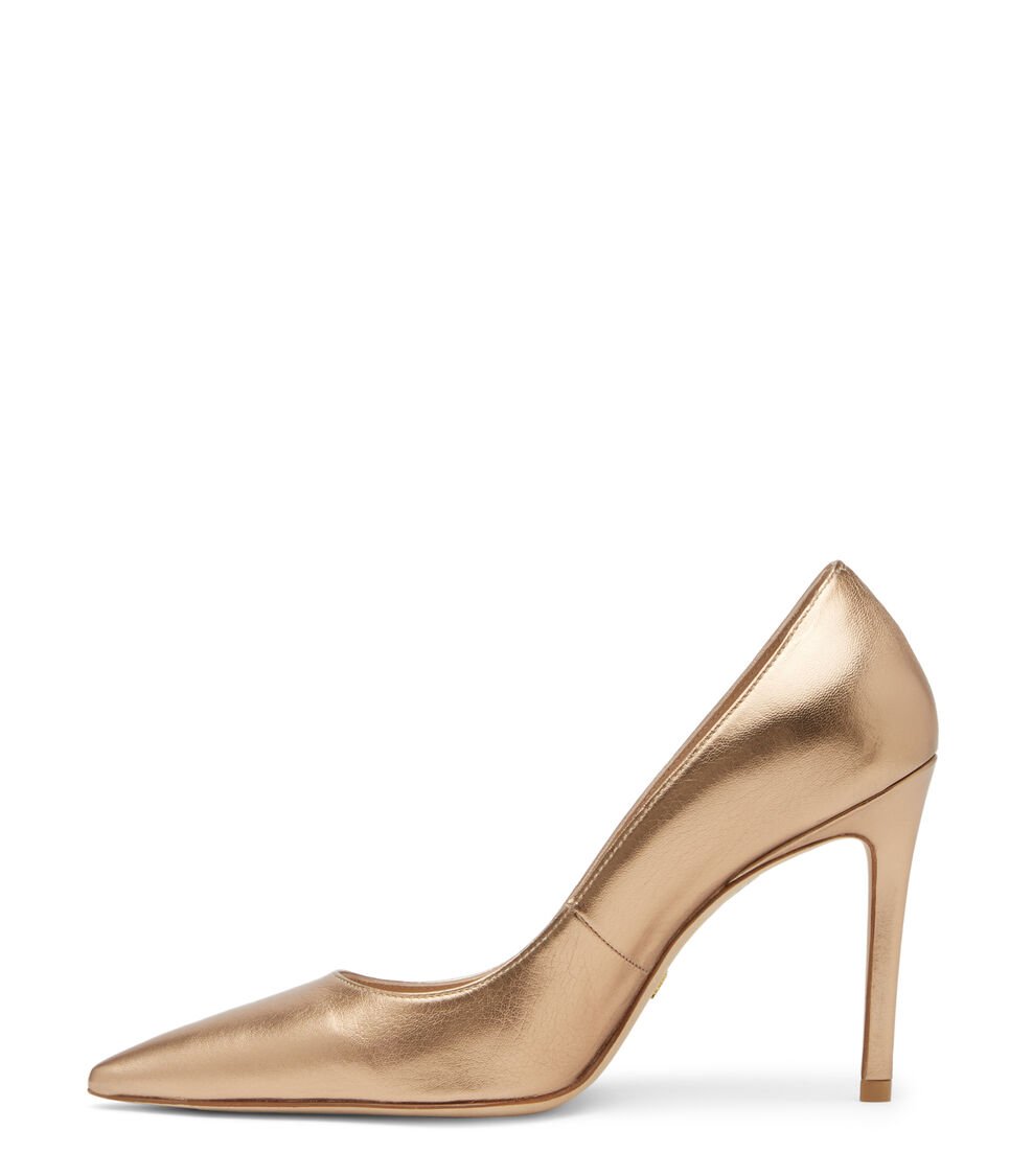 Stuart Weitzman STUART 100 PUMP en DORADO de Mujer | Stuart Weitzman® Precio ultrabajo