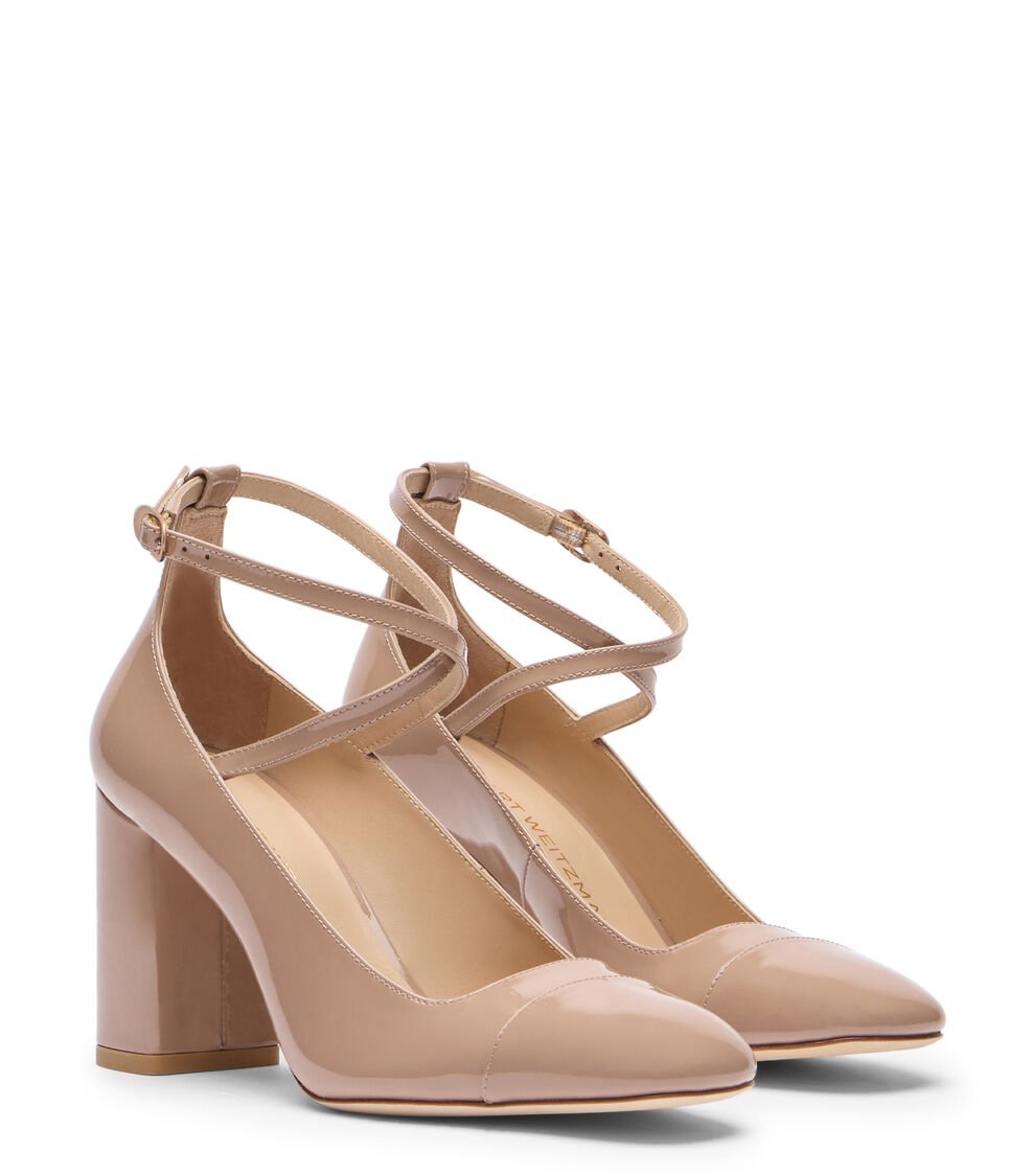 Stuart Weitzman EDEN 85 STRAP PUMP en GAMUZA de Mujer | Stuart Weitzman® Los más vendidos