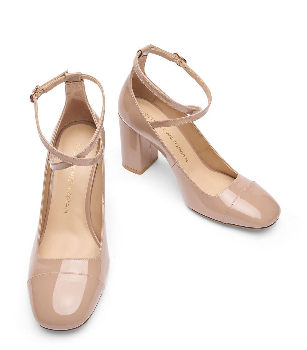 Stuart Weitzman EDEN 85 STRAP PUMP en GAMUZA de Mujer | Stuart Weitzman® Los más vendidos