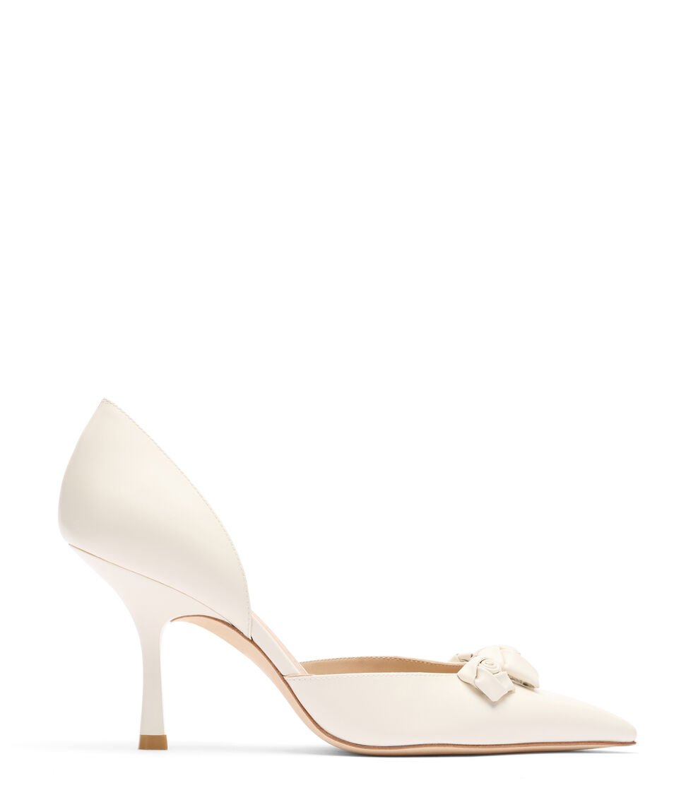 Stuart Weitzman ROSIE 85 DORSAY PUMP en CREMA de Mujer | Stuart Weitzman® Descuento