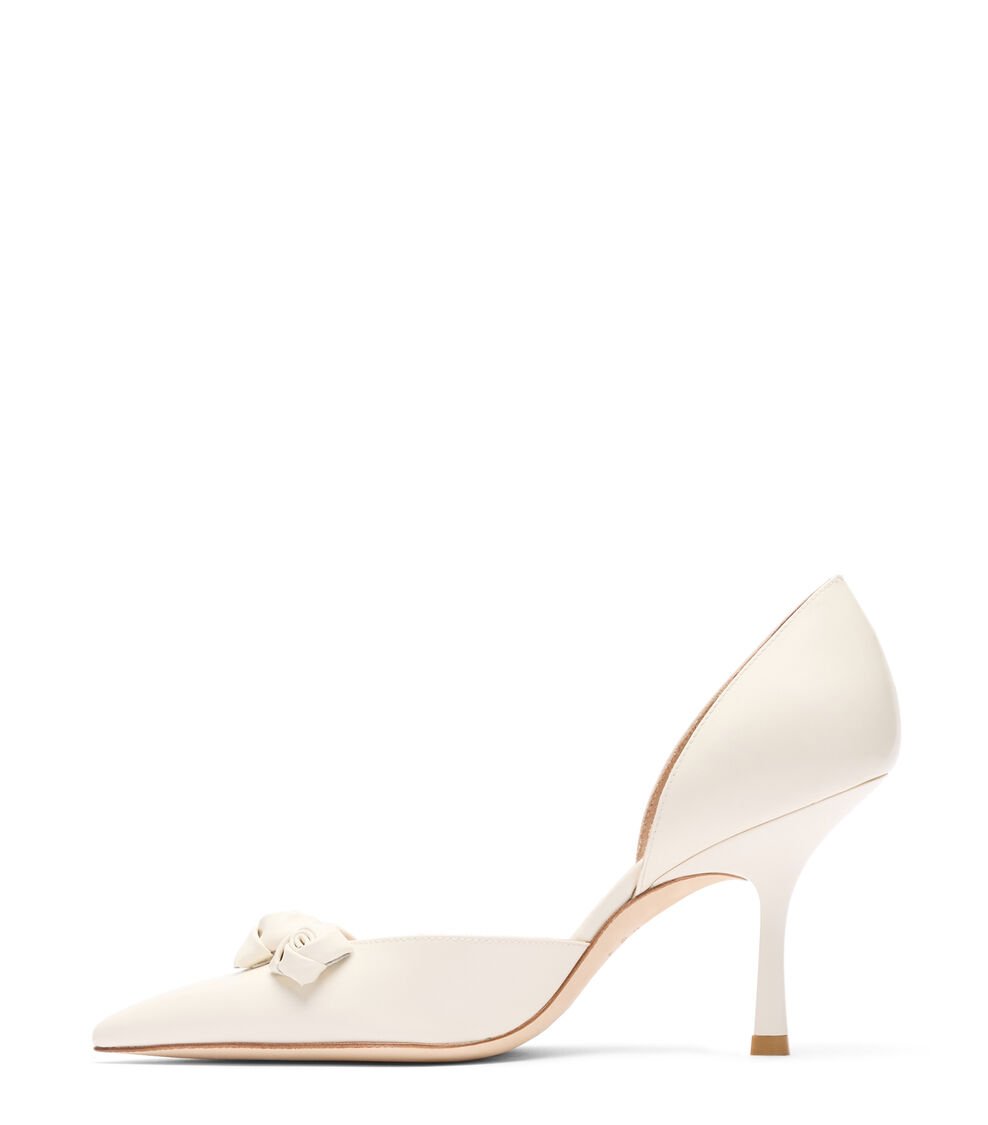 Stuart Weitzman ROSIE 85 DORSAY PUMP en CREMA de Mujer | Stuart Weitzman® Descuento