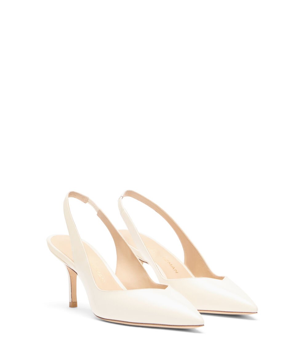 Stuart Weitzman EVA 75 SLINGBACK en CREMA de Mujer | Stuart Weitzman® Tienda