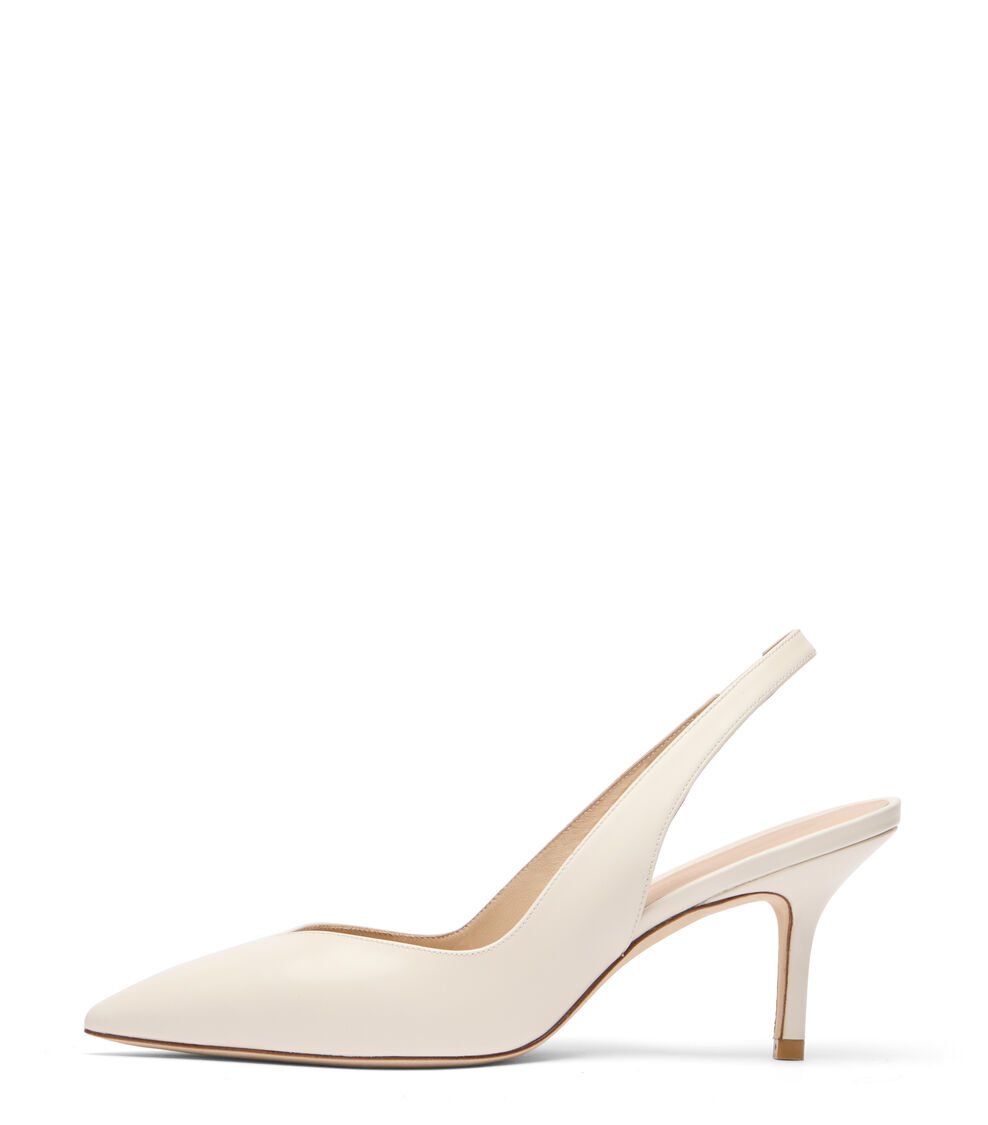 Stuart Weitzman EVA 75 SLINGBACK en CREMA de Mujer | Stuart Weitzman® Tienda