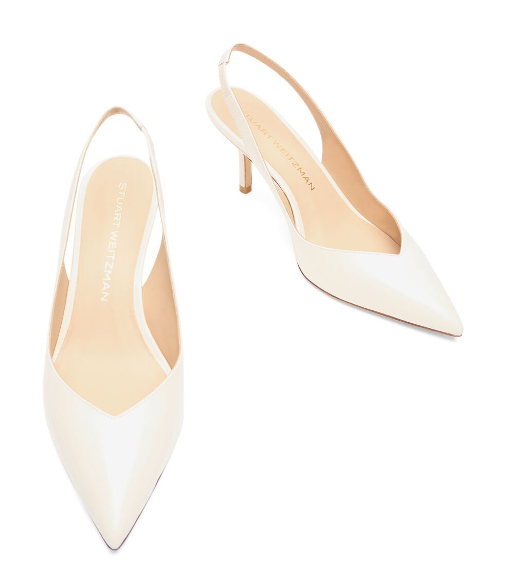 Stuart Weitzman EVA 75 SLINGBACK en CREMA de Mujer | Stuart Weitzman® Tienda