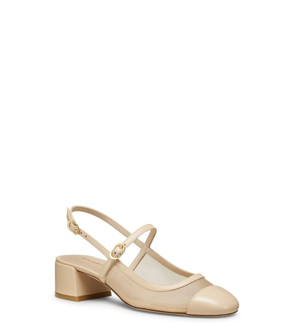 Stuart Weitzman MAEVE MARY JANE SLINGBACK en BEIGE/BARELY BEIGE de Mujer | Stuart Weitzman® Rebajas top