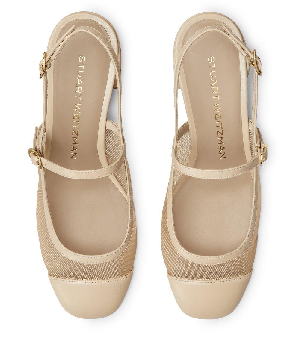Stuart Weitzman MAEVE MARY JANE SLINGBACK en BEIGE/BARELY BEIGE de Mujer | Stuart Weitzman® Rebajas top