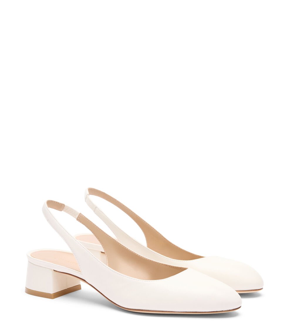 Stuart Weitzman VIVIENNE 35 SLINGBACK en CREMA de Mujer | Stuart Weitzman® ÚLTIMAS EDICIONES