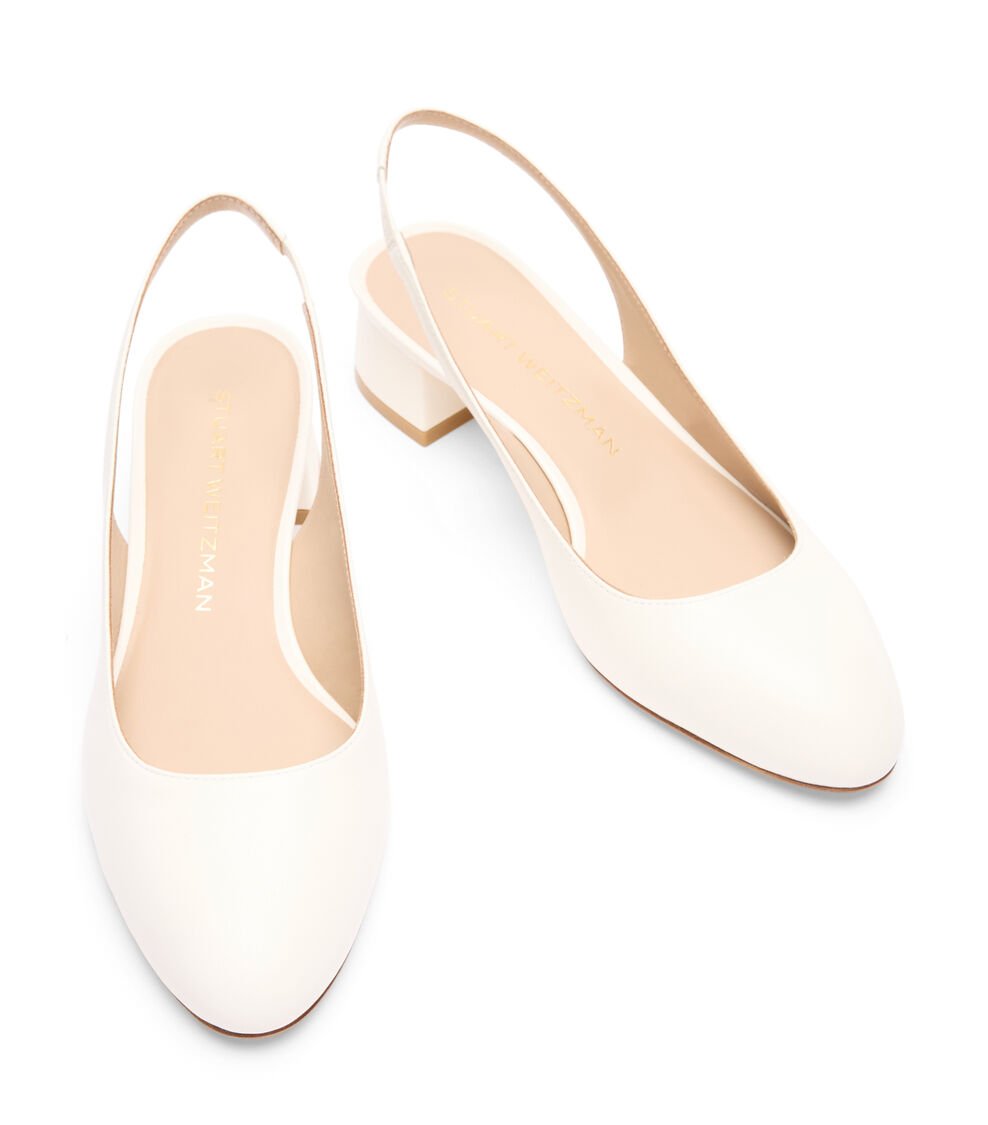 Stuart Weitzman VIVIENNE 35 SLINGBACK en CREMA de Mujer | Stuart Weitzman® ÚLTIMAS EDICIONES
