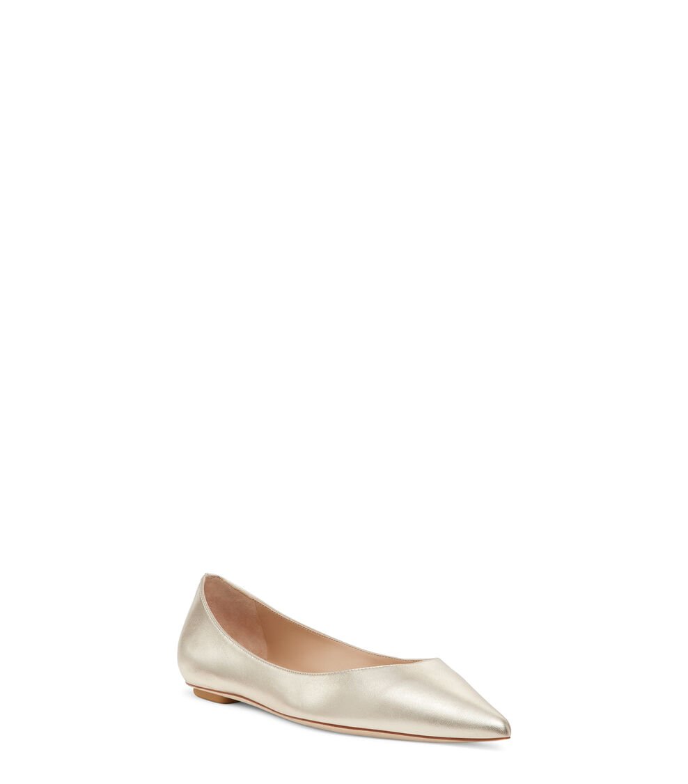 Stuart Weitzman EMILIA FLAT en OROCLARO de Mujer | Stuart Weitzman® Precio de fábrica