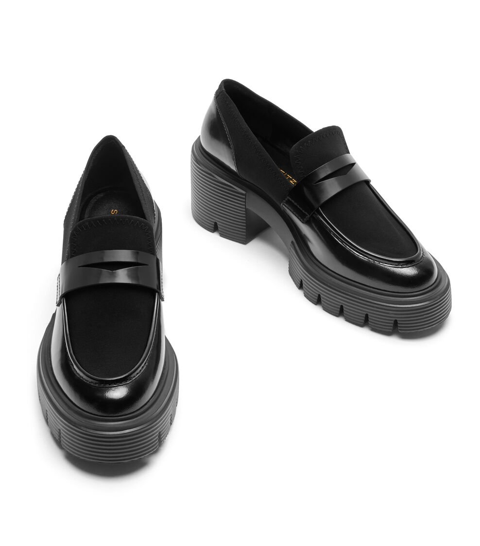 Stuart Weitzman 5050 SOHO LOAFER en NEGRO de Mujer | Stuart Weitzman® Promoción trimestral