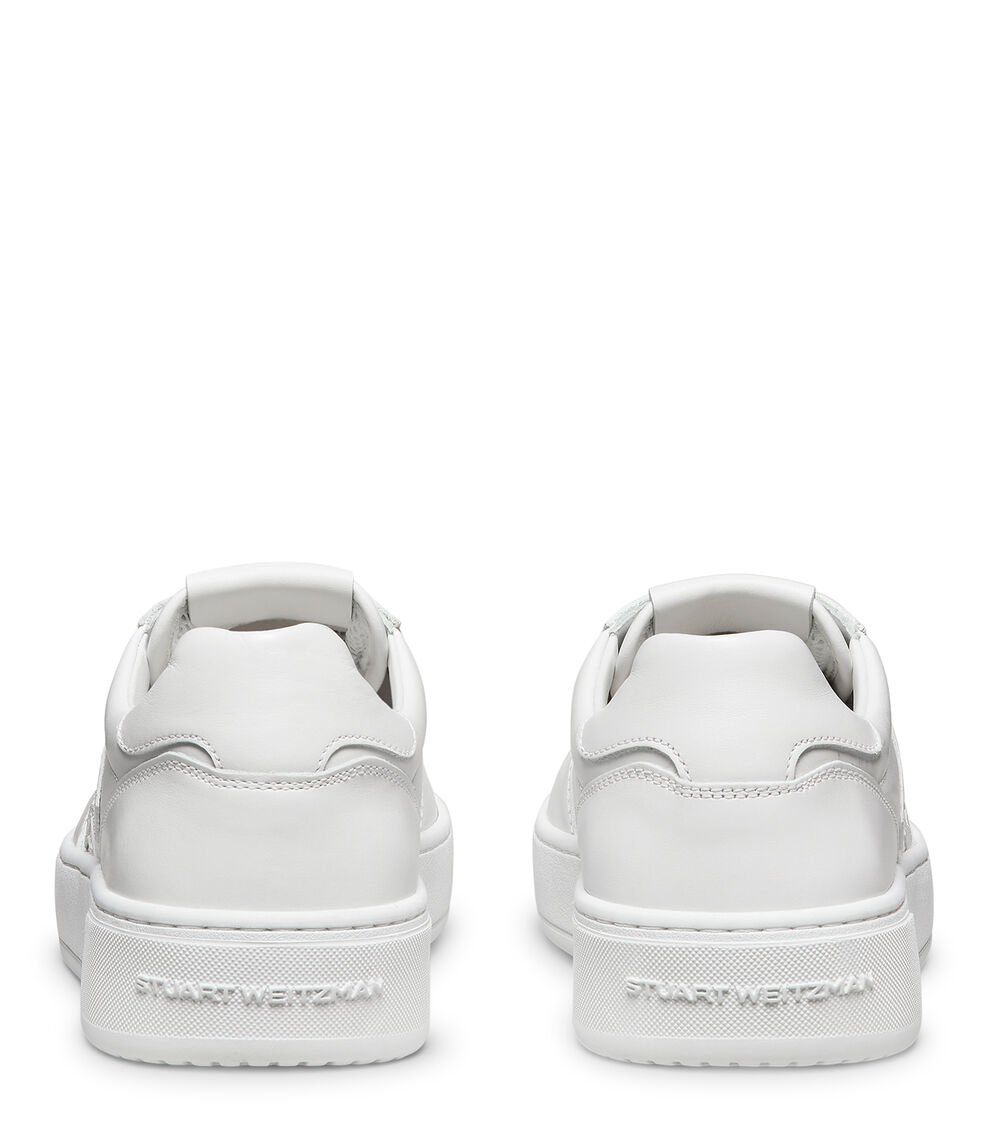 Stuart Weitzman SW COURTSIDE MONOGRAM SNEAKER en BLANCO de Mujer | Stuart Weitzman® Grandes descuentos