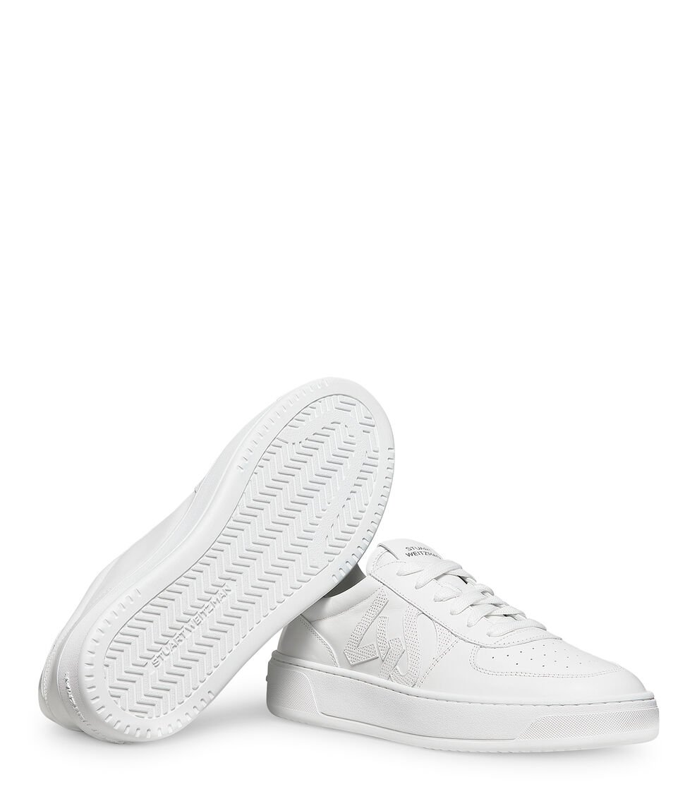 Stuart Weitzman SW COURTSIDE MONOGRAM SNEAKER en BLANCO de Mujer | Stuart Weitzman® Grandes descuentos